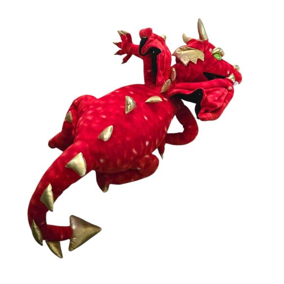 Puppet Company Red Gold Dragon Jumbo Dragon Plush - Picture 2 of 14